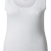 WOMENS BRUSHED THERMAL THICK STRAP VEST WINTER TOP WHITE