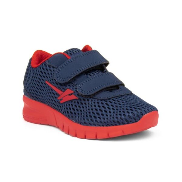 Gola Beta Kids Navy And Red Easy Fasten Trainer