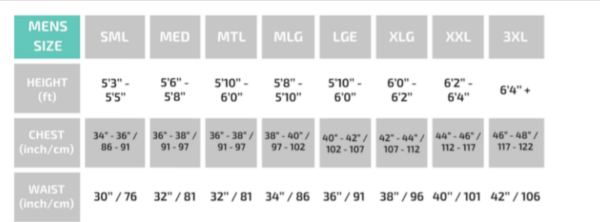 Adults Sizing