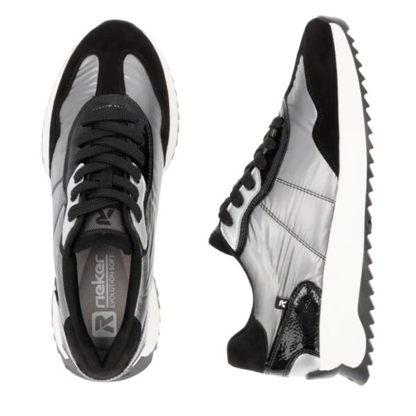 Rieker Evolution W1306 42 Black Silver Sneaker e newshoes ie 62811